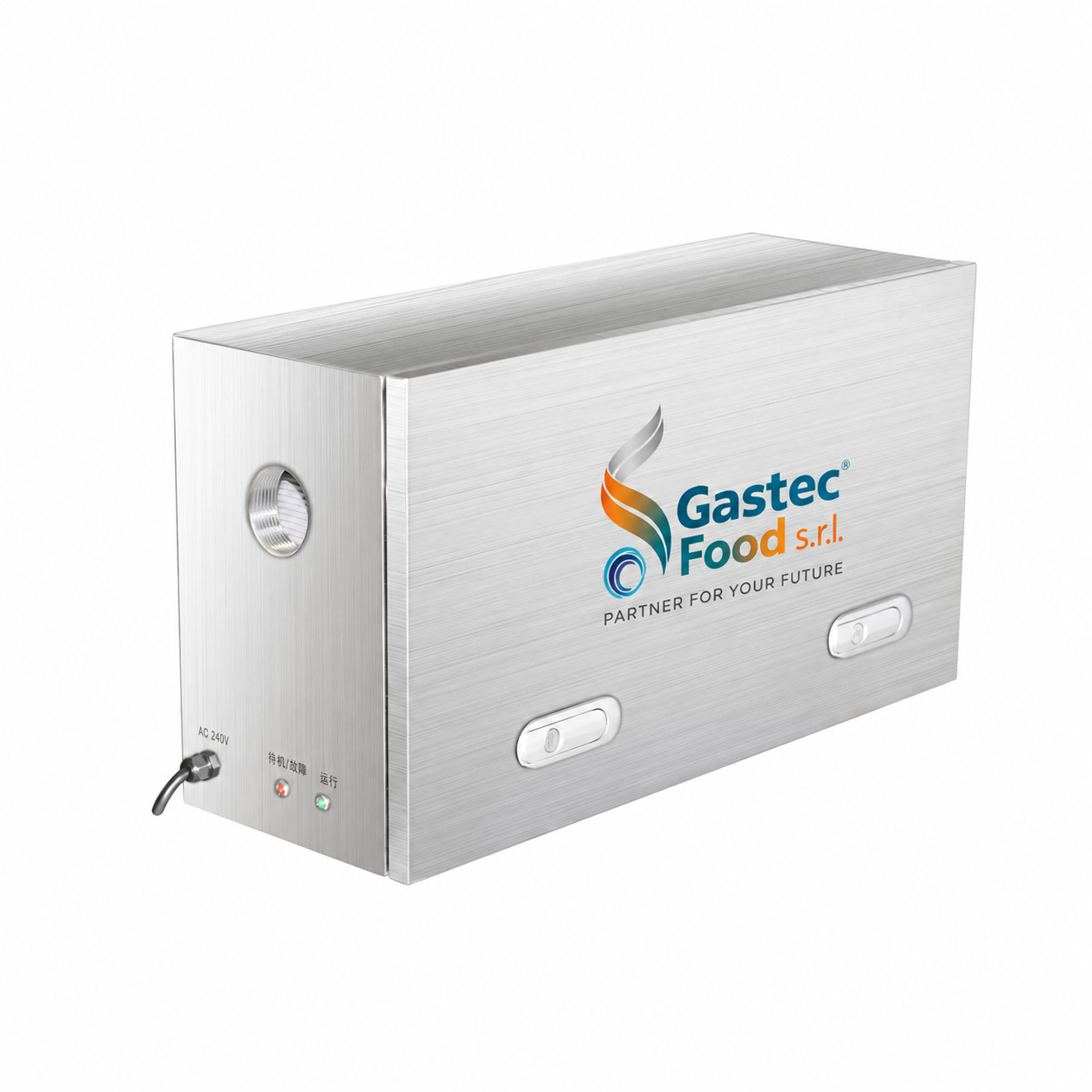 Sistema al plasma per acqua con logo Gastec Food